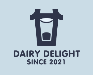 Cow Milk Glass logo design