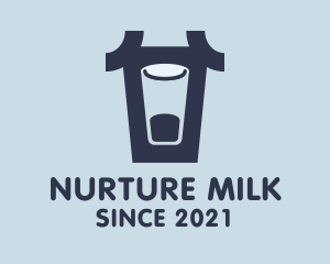 Cow Milk Glass logo design