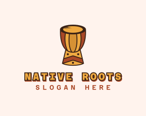 Native Music Djembe logo design