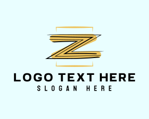 Gallery - Letter Z Paint Brushstroke logo design