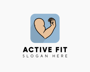 Strong Biceps Fitness logo design