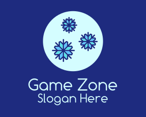 Ice Winter Snowflakes Logo