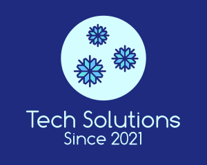 Ice Winter Snowflakes logo