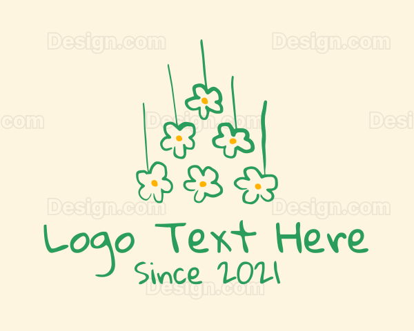 Flower Bouquet Drawing Logo