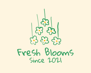 Flower Bouquet Drawing  logo design