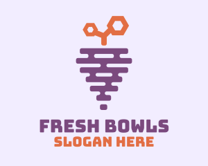 Grape Fruit Hive logo design