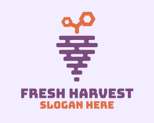 Grape Fruit Hive logo design