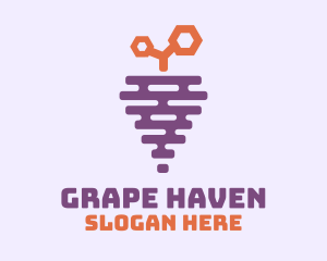 Grape Fruit Hive logo design