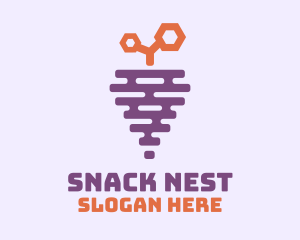 Grape Fruit Hive logo design