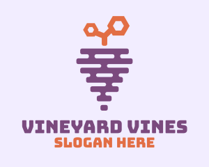 Grape Fruit Hive logo design