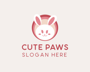 Cute Baby Bunny logo design