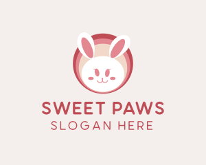 Cute Baby Bunny logo design