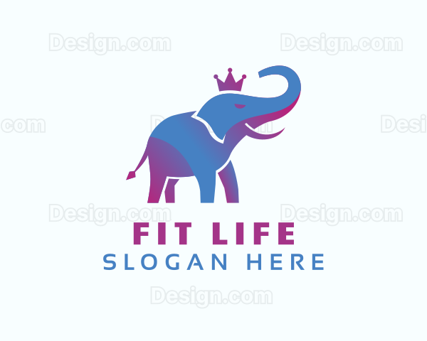 Creative Gradient Elephant Logo