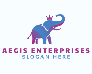 Creative Gradient Elephant logo design