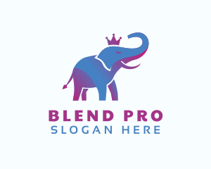 Creative Gradient Elephant logo design