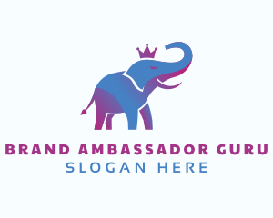 Creative Gradient Elephant logo design