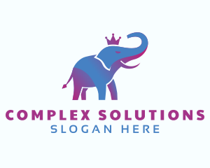 Creative Gradient Elephant logo design