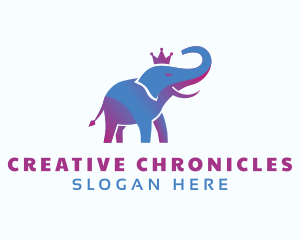 Creative Gradient Elephant logo design