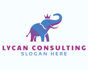 Creative Gradient Elephant logo design