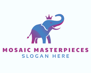 Creative Gradient Elephant logo design