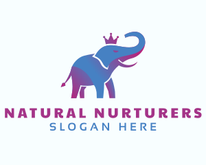 Creative Gradient Elephant logo design