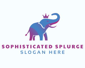 Creative Gradient Elephant logo design