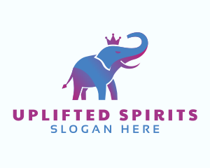 Creative Gradient Elephant logo design