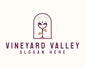 Winery Wine Glass logo