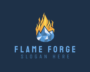 Ice Fire Element logo design