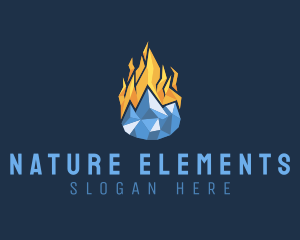 Ice Fire Element logo design