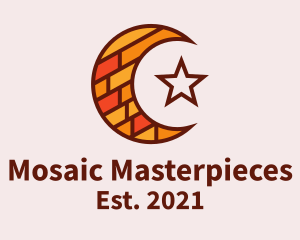 Moon Star Bricks  logo design