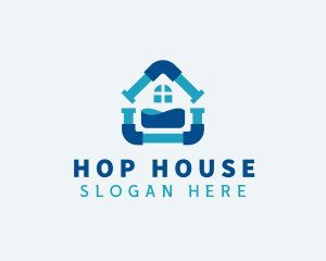 House Water Plumbing  logo design