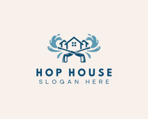 House Pressure Washing Cleaning logo design