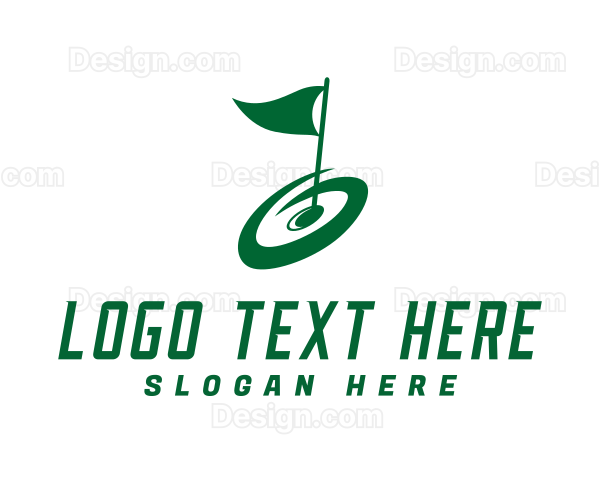 Golf Flag Sport Logo