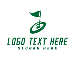 Golf Flag Sport  Logo