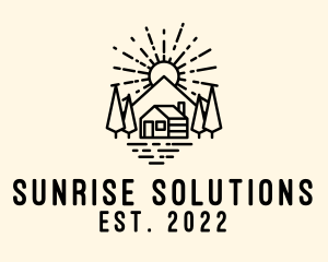 Mountain Cabin Sunrise logo