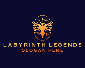 Mythical Phoenix Bird logo design