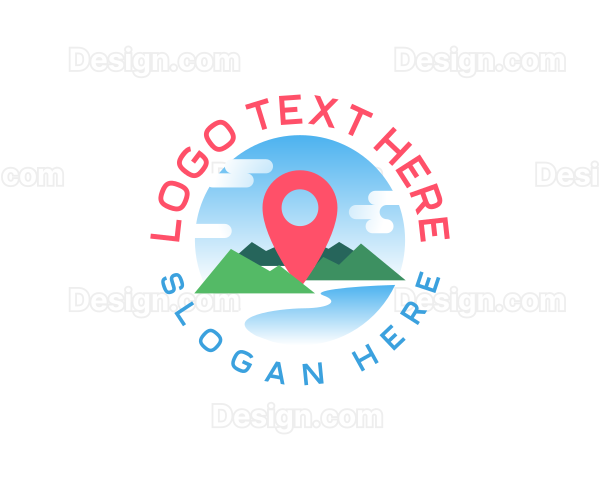 Travel Location Pin Logo