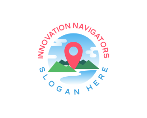 Travel Location Pin logo design