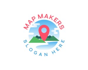 Travel Location Pin logo design