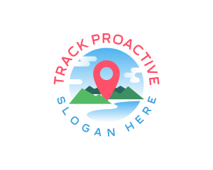 Travel Location Pin logo design