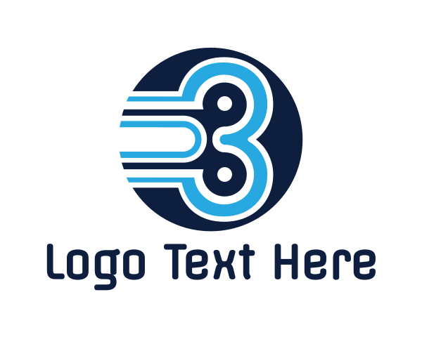 Number 3 logo example 3
