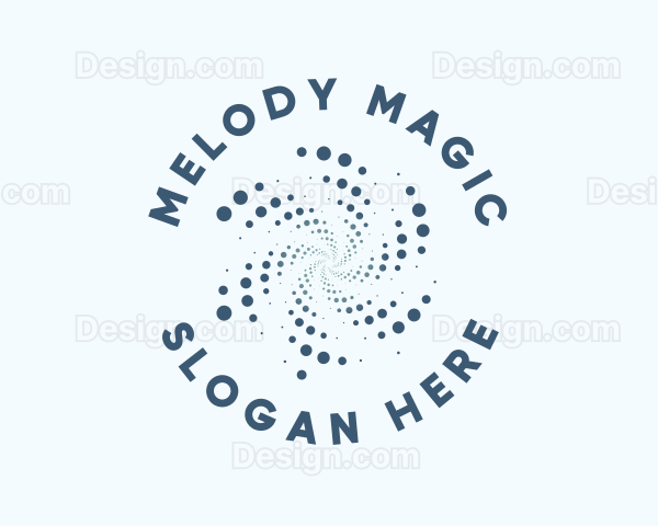Cosmic Galaxy Dot Pattern Logo