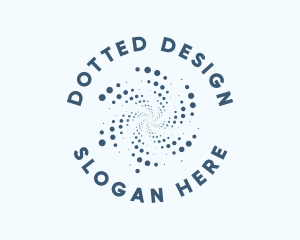 Cosmic Galaxy Dot Pattern logo design