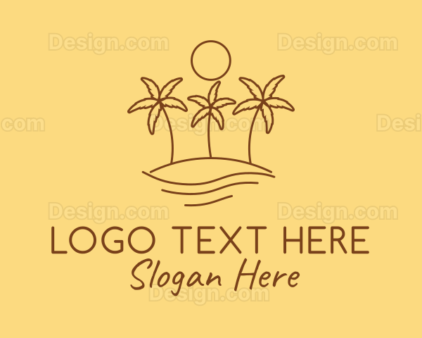 Island Tropical Beach Logo