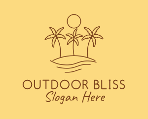 Island Tropical Beach logo design