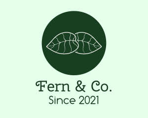 Green Botanical Leaf logo