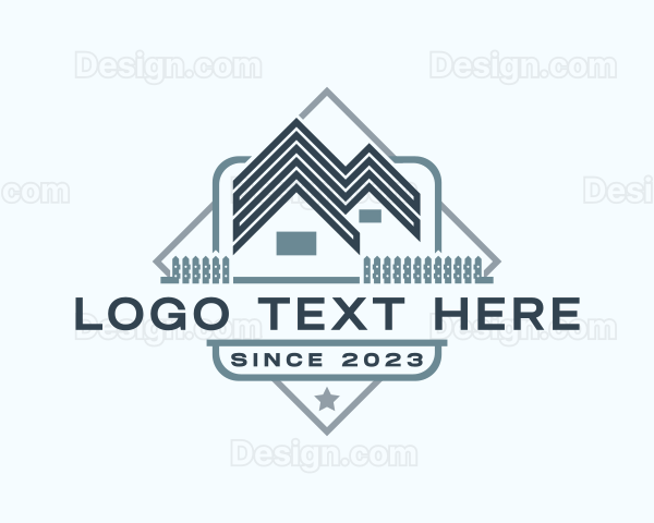 House Roof Fence Logo