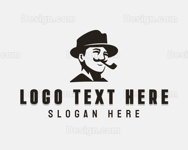 Tobacco Mustache Gentleman Logo