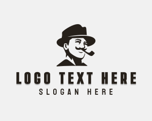 Tobacco Mustache Gentleman  logo